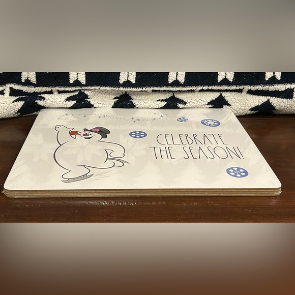 Set of 4 Frosty The Snowman Cork Placemats made by Rae Dunn Artisans. NWTS. - Picture 6 of 6
